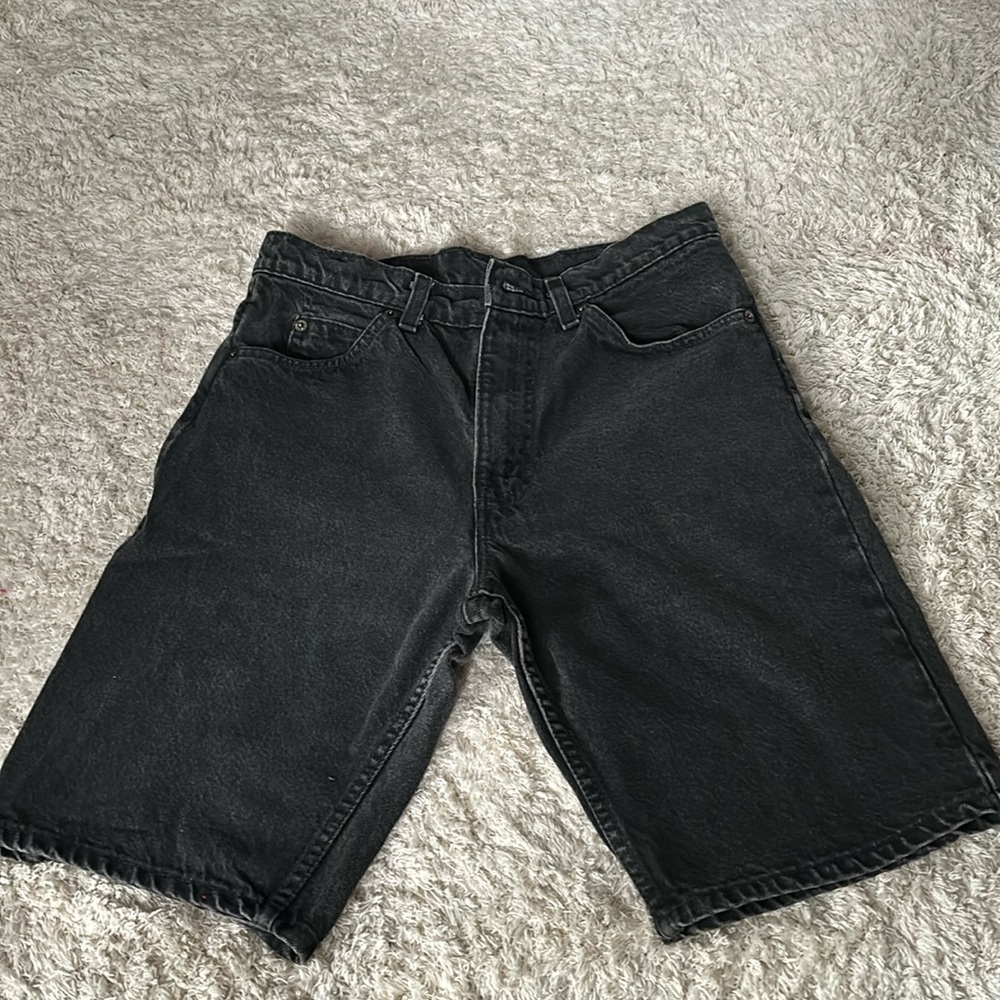 Black Jean Shorts